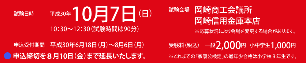 試験日時　平成30年10月7日